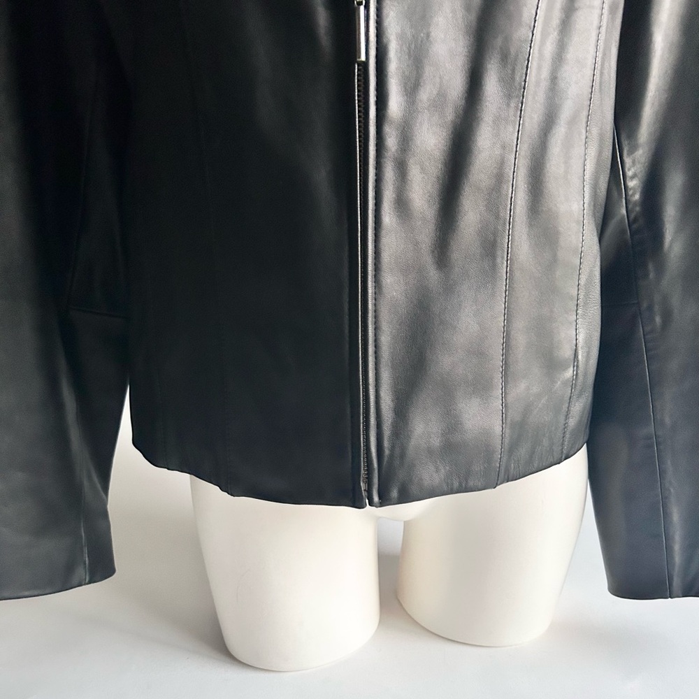 Wilsons Leather Classic Black Genuine Leather Jacket size XL - Picture 3 of 15